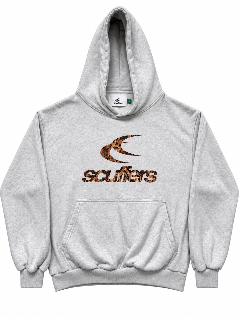 Men's Gray Hoodie with Leopard Logo